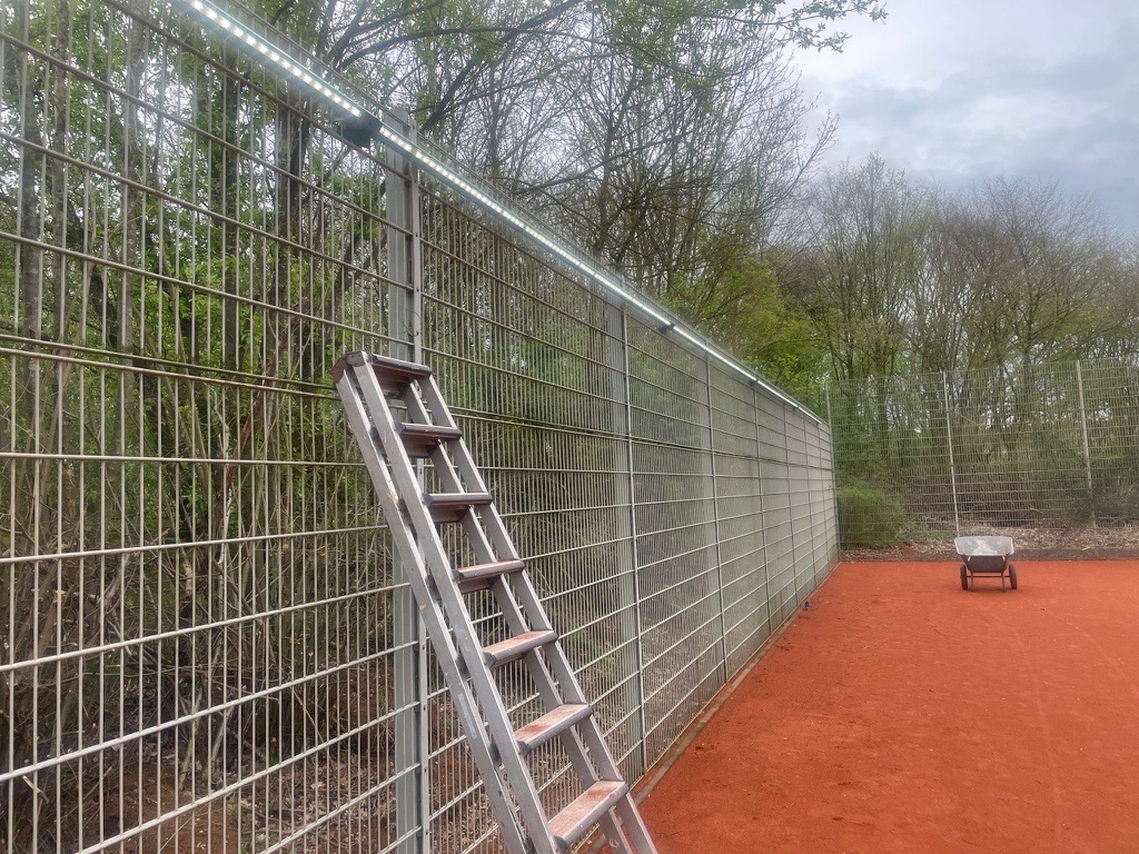 Flutlicht in Betrieb